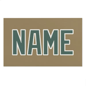 Custom Light Khaki Blue Green Beach Towel