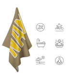 Custom Light Khaki Gold Beach Towel