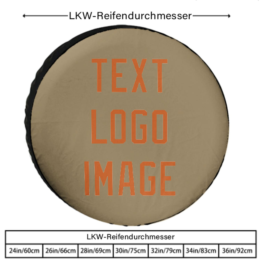 Custom Light Khaki Orange Truck Tires