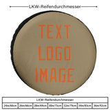 Custom Light Khaki Orange Truck Tires