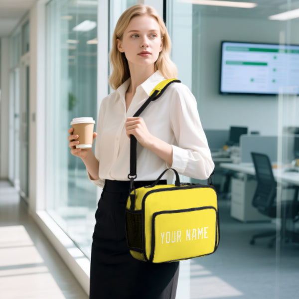 Custom Light Yellow Cream Lunch Bag