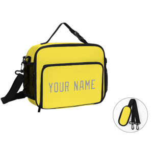 Custom Light Yellow Gray Lunch Bag