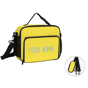 Custom Light Yellow Light Blue Lunch Bag