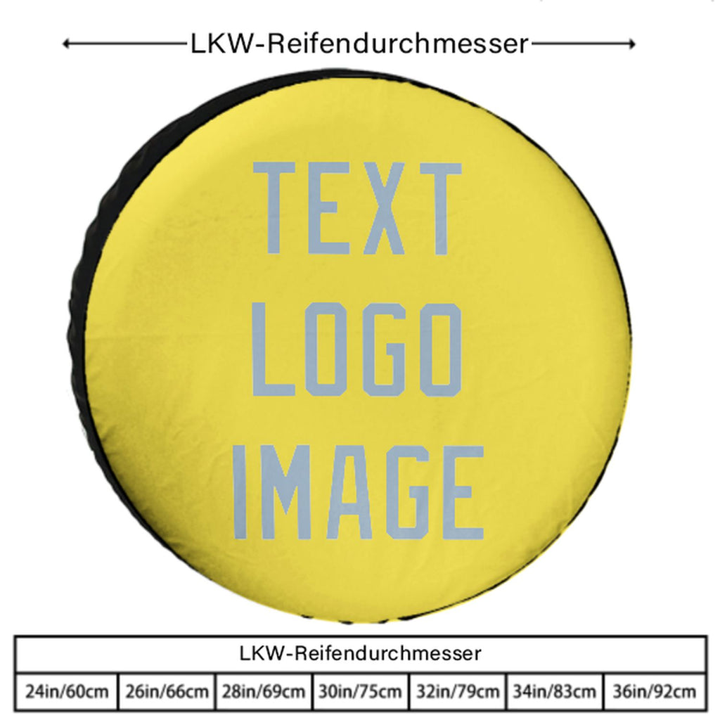 Custom Light Yellow Light Blue Truck Tires