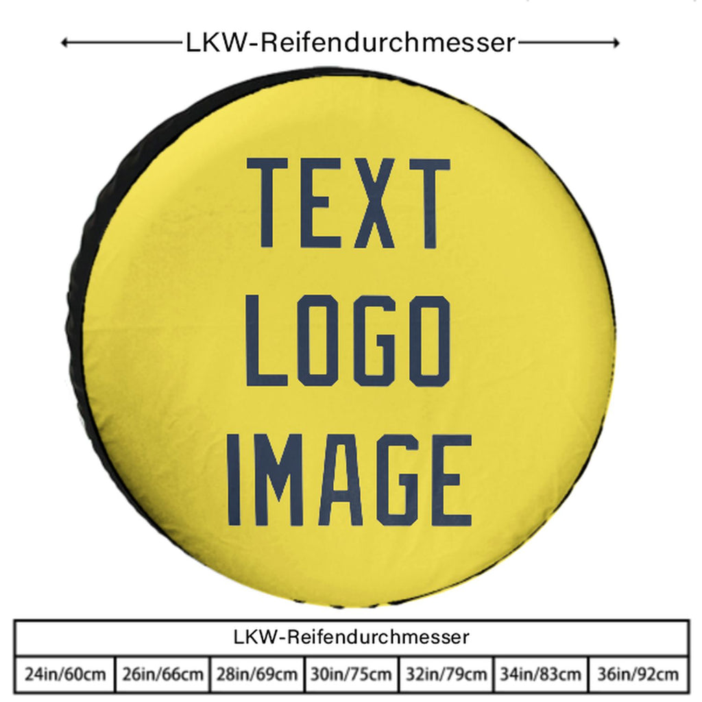 Custom Light Yellow Blue Truck Tires