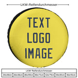 Custom Light Yellow Blue Truck Tires