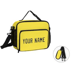 Custom Light Yellow Navy Lunch Bag