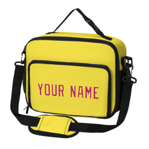 Custom Light Yellow Pink Lunch Bag