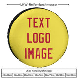 Custom Light Yellow Red Truck Tires