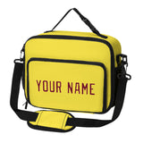 Custom Light Yellow Crimson Red Lunch Bag