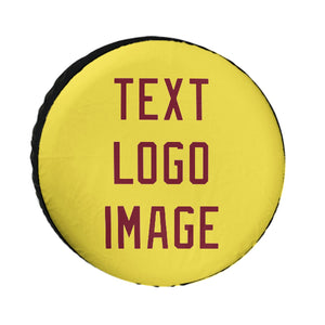 Custom Light Yellow Crimson Red Truck Tires