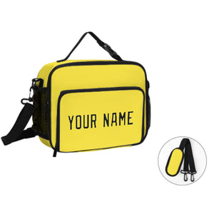 Custom Light Yellow Black Lunch Bag