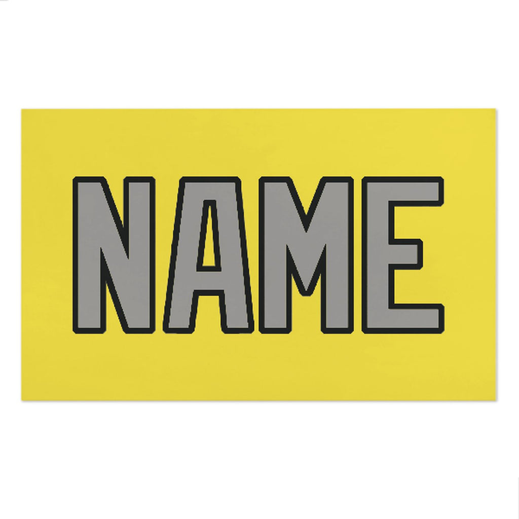 Custom Light Yellow Gray Beach Towel