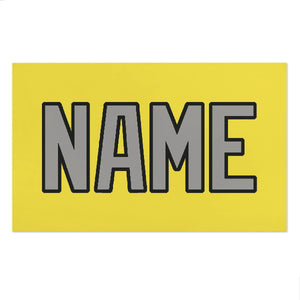 Custom Light Yellow Gray Beach Towel