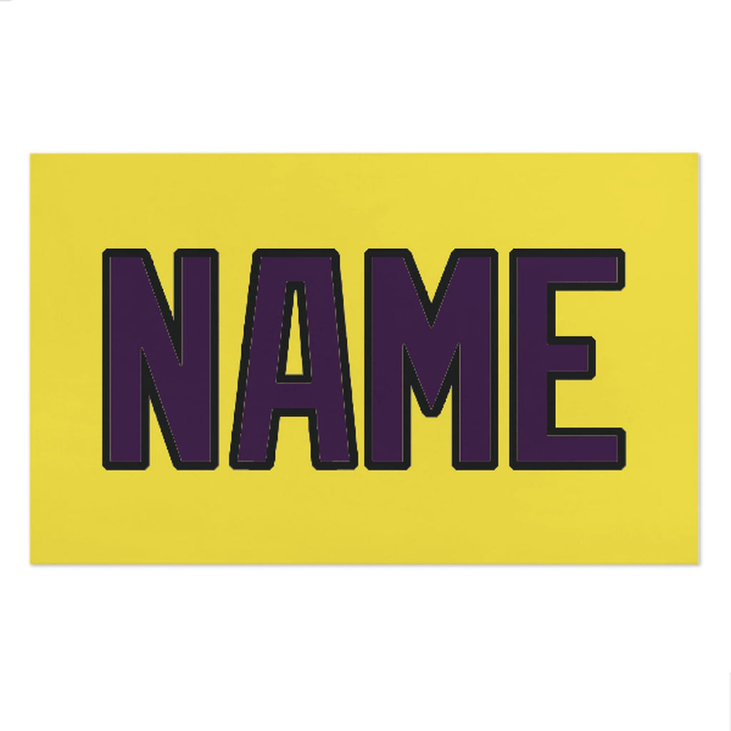 Custom Light Yellow Purple Beach Towel