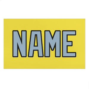 Custom Light Yellow Light Blue Beach Towel