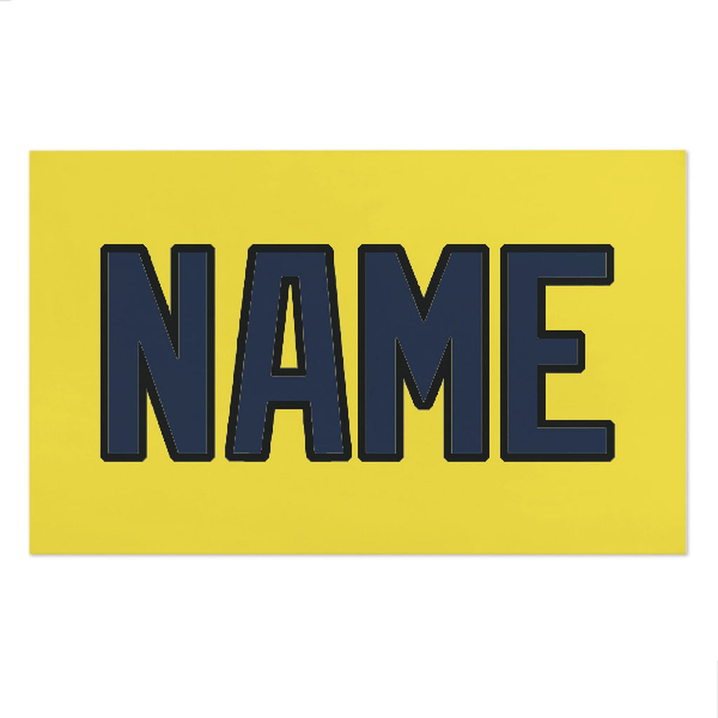 Custom Light Yellow Blue Beach Towel