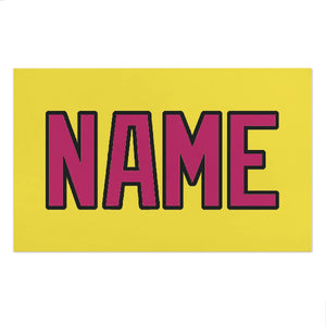 Custom Light Yellow Pink Beach Towel