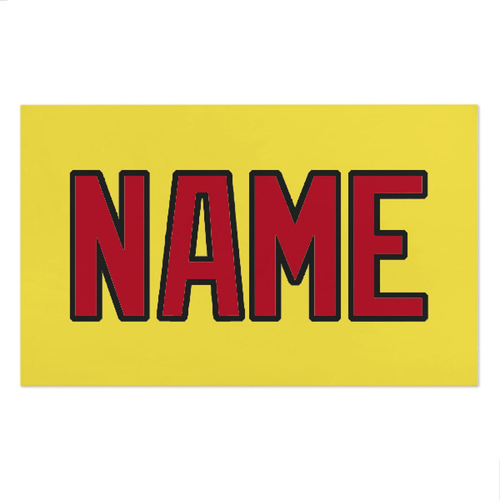 Custom Light Yellow Red Beach Towel