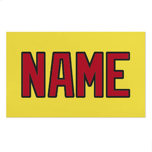 Custom Light Yellow Red Beach Towel