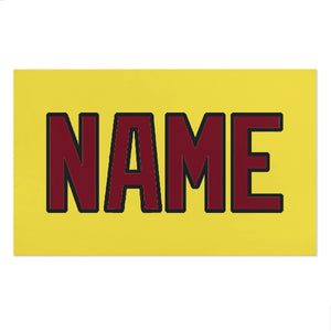 Custom Light Yellow Crimson Red Beach Towel