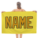 Custom Light Yellow Yellow Beach Towel