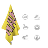 Custom Light Yellow Light Pink Beach Towel