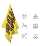 Custom Light Yellow Khaki Beach Towel