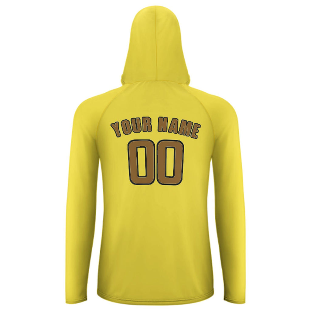 Custom Light Yellow Khaki UV-Hoodie