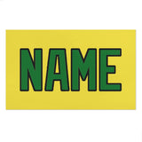 Custom Light Yellow Emerald Green Beach Towel