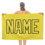 Custom Light Yellow Light Yellow Beach Towel