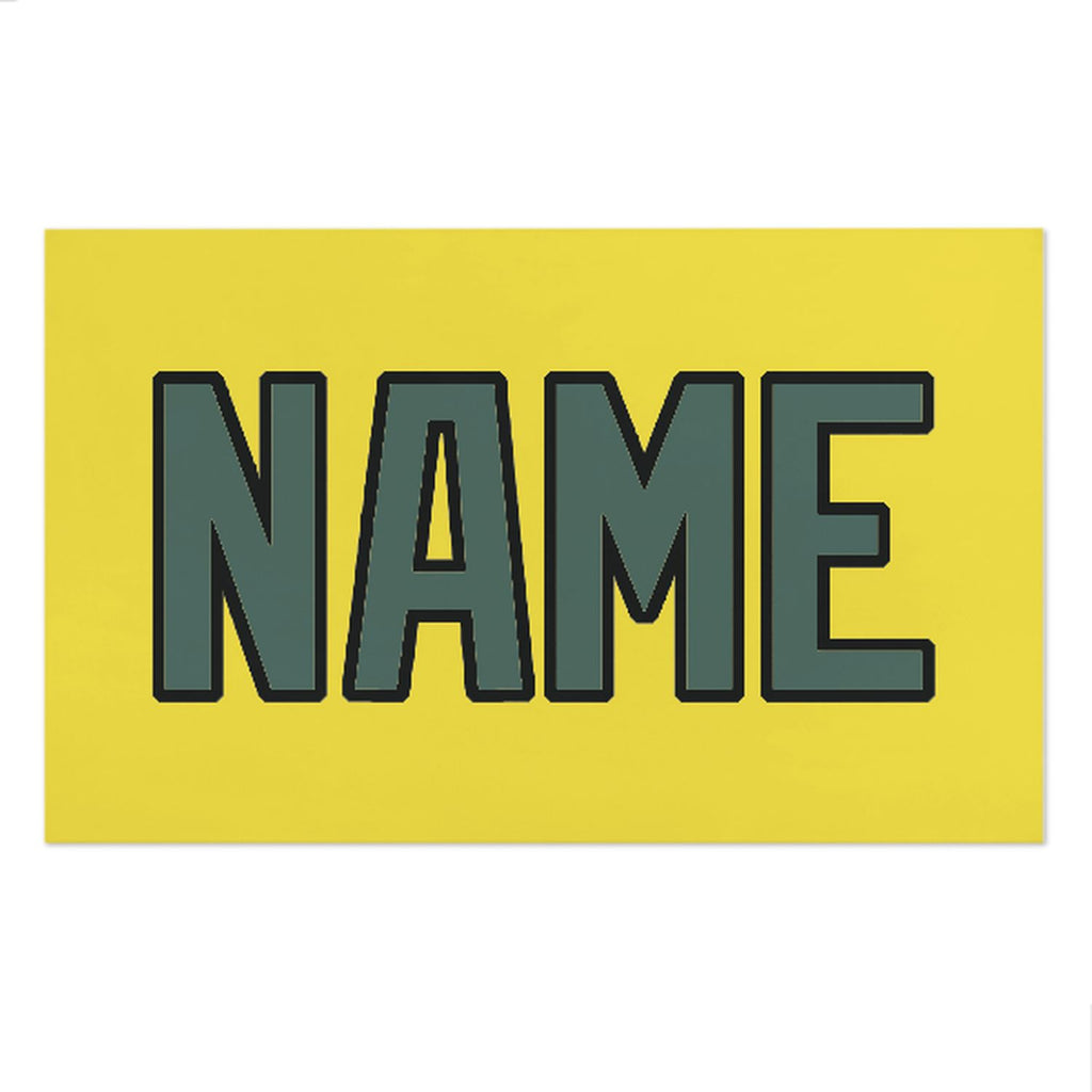 Custom Light Yellow Blue Green Beach Towel