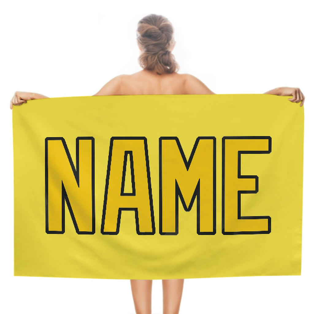 Custom Light Yellow Gold Beach Towel
