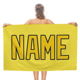 Custom Light Yellow Gold Beach Towel
