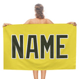 Custom Light Yellow Olive Beach Towel