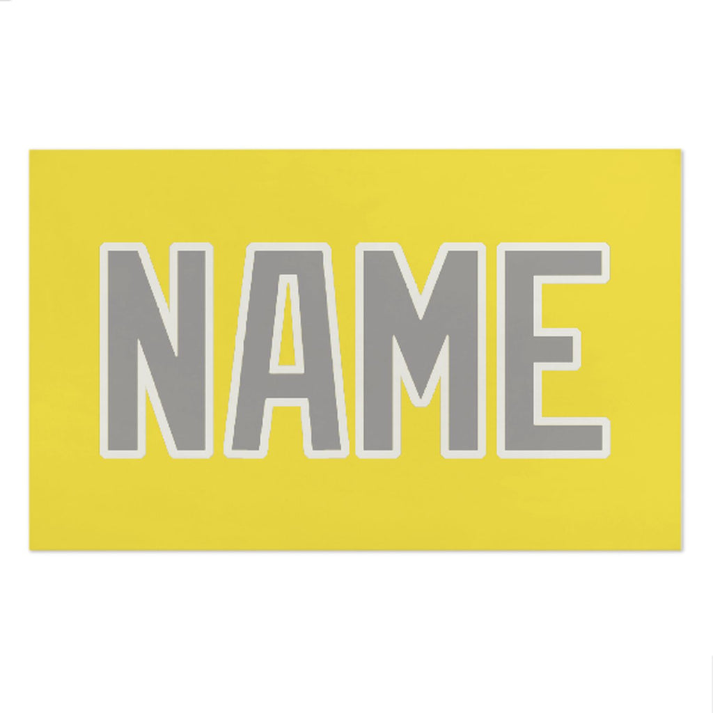 Custom Light Yellow Gray Beach Towel