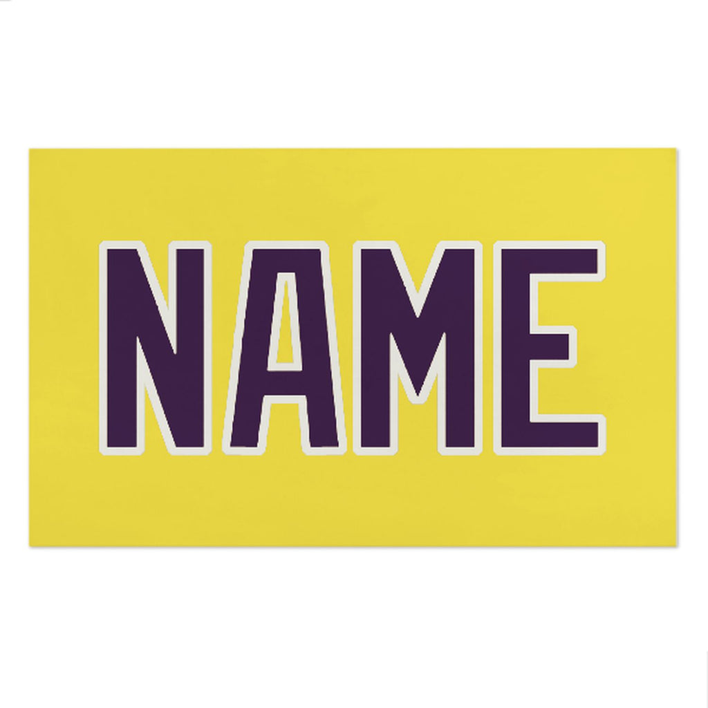 Custom Light Yellow Purple Beach Towel