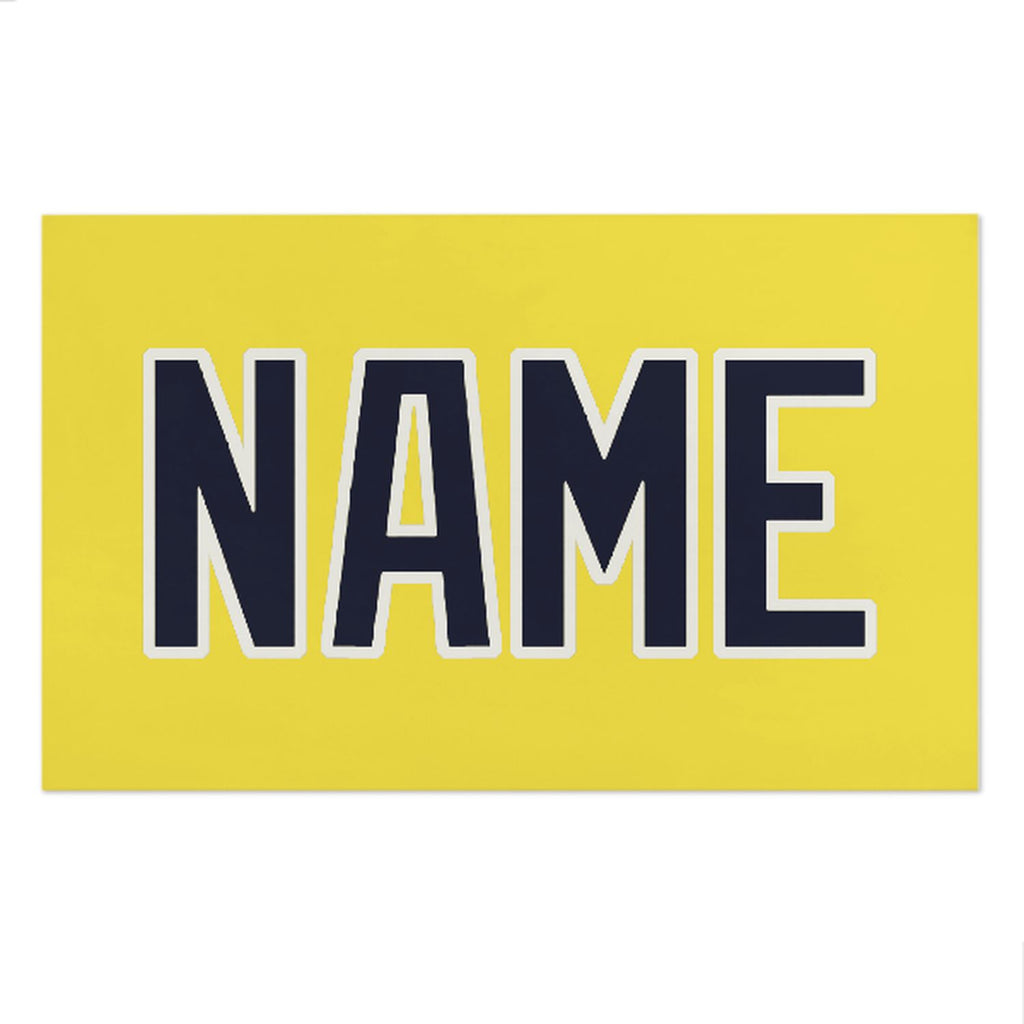 Custom Light Yellow Navy Beach Towel