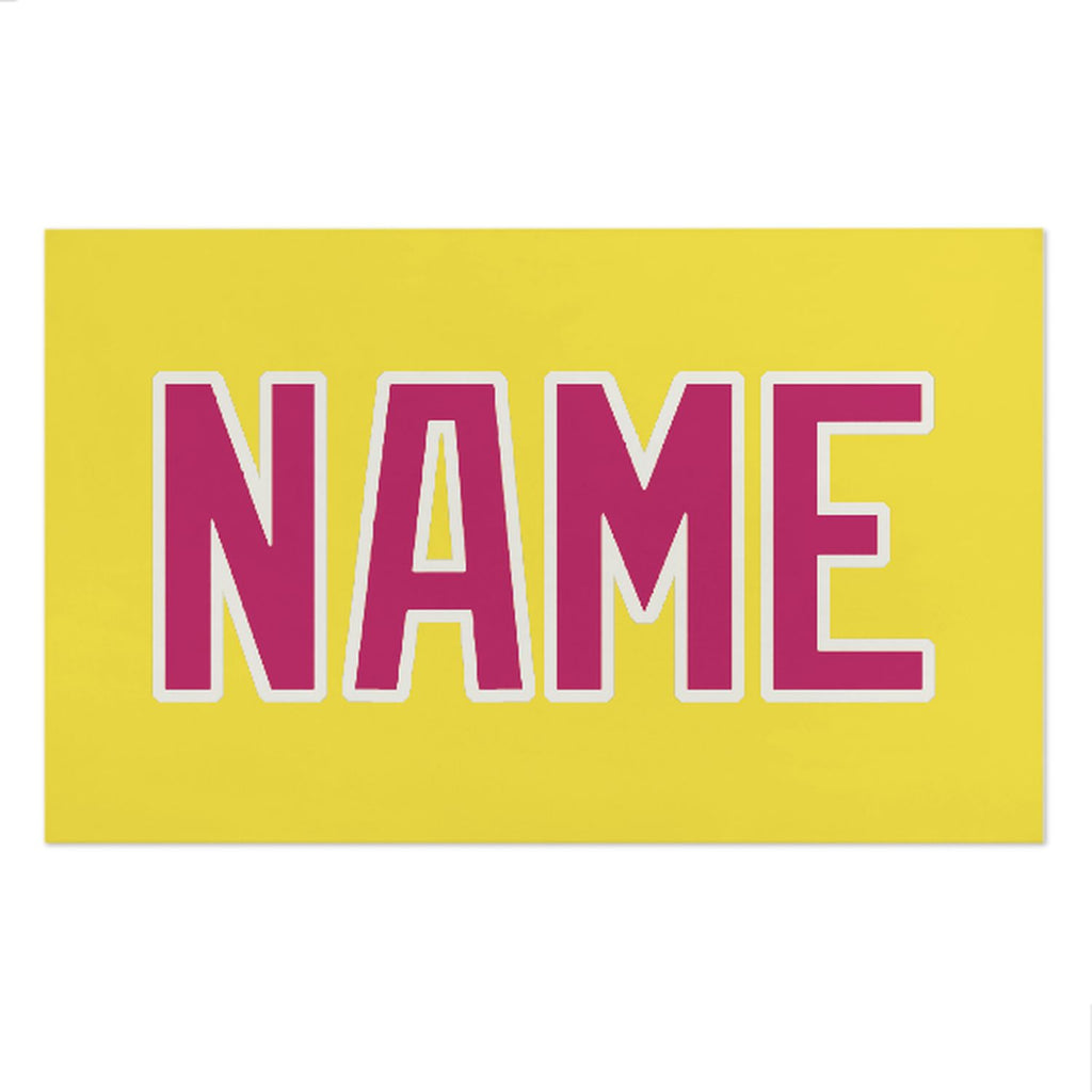 Custom Light Yellow Pink Beach Towel