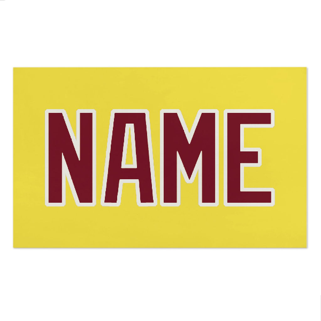 Custom Light Yellow Crimson Red Beach Towel