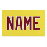 Custom Light Yellow Crimson Red Beach Towel