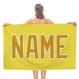 Custom Light Yellow Yellow Beach Towel