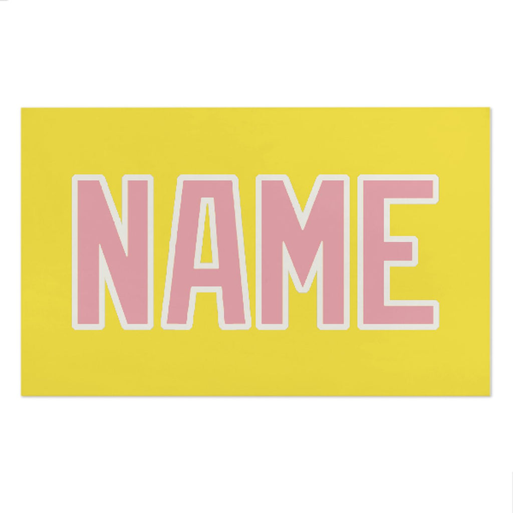 Custom Light Yellow Light Pink Beach Towel