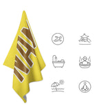 Custom Light Yellow Khaki Beach Towel