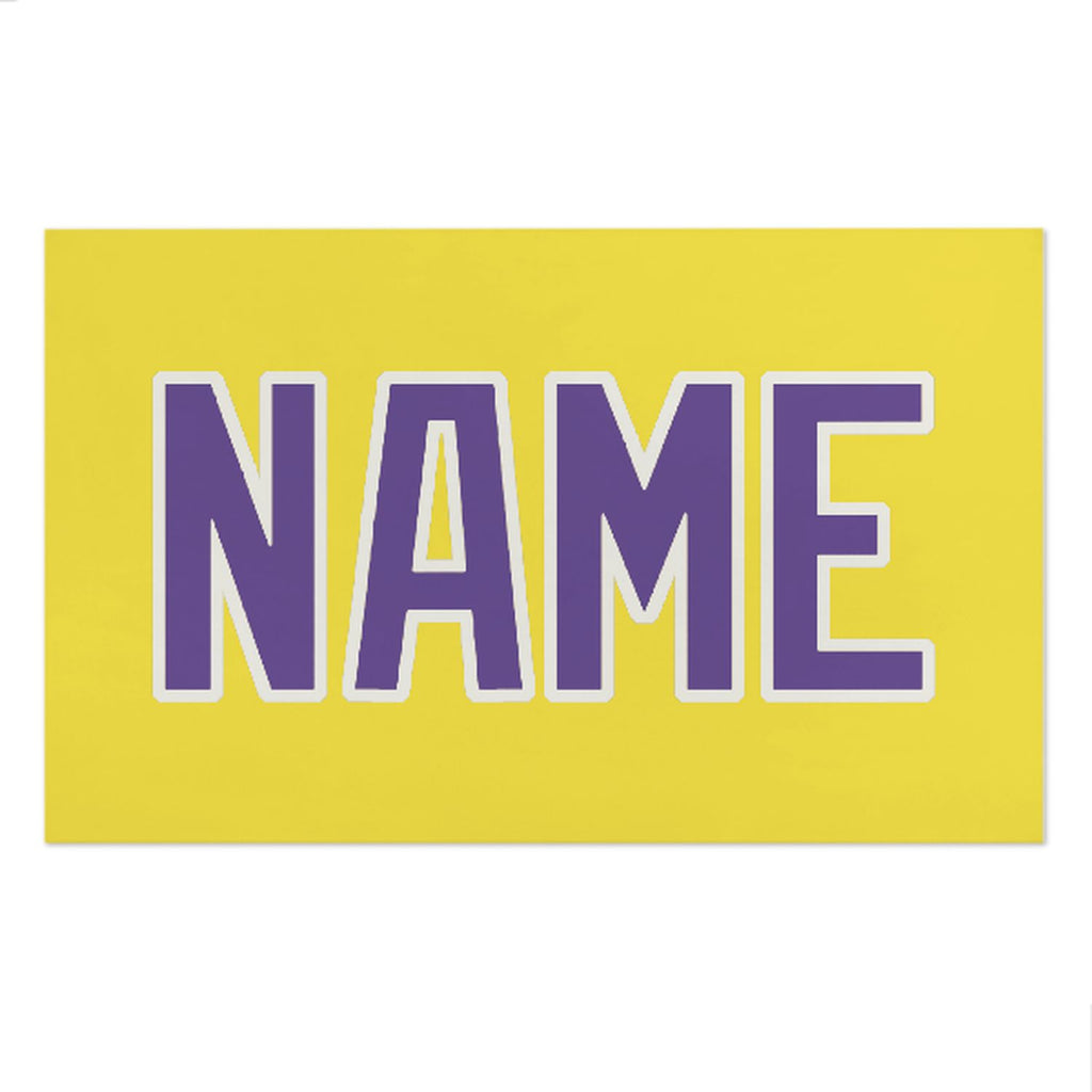 Custom Light Yellow Light Purple Beach Towel