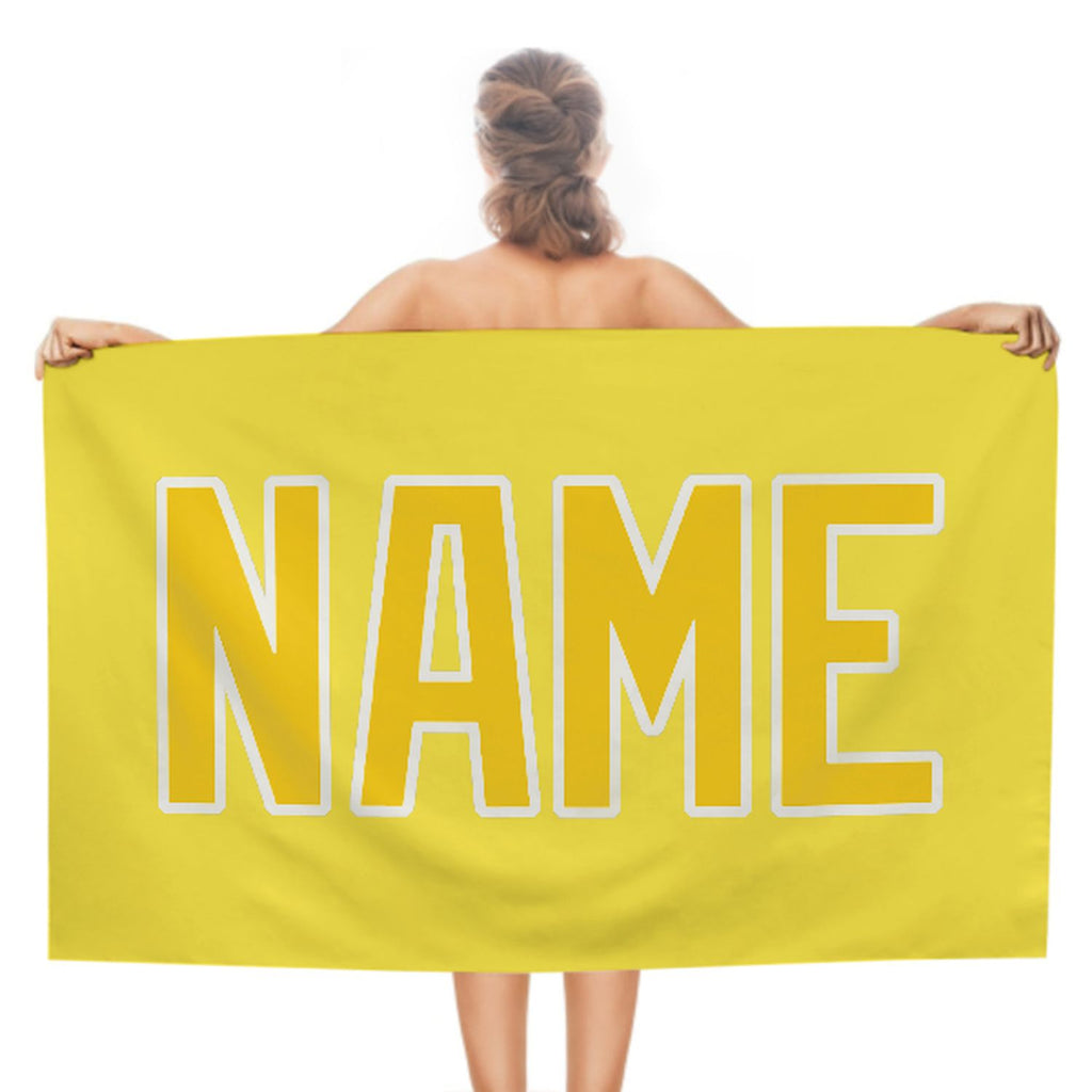 Custom Light Yellow Gold Beach Towel