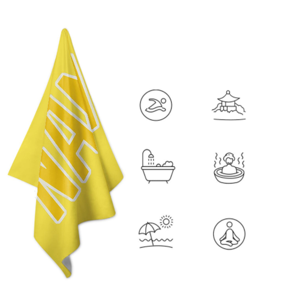 Custom Light Yellow Gold Beach Towel