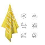 Custom Light Yellow Gold Beach Towel