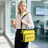 Custom Light Yellow Light Purple Lunch Bag