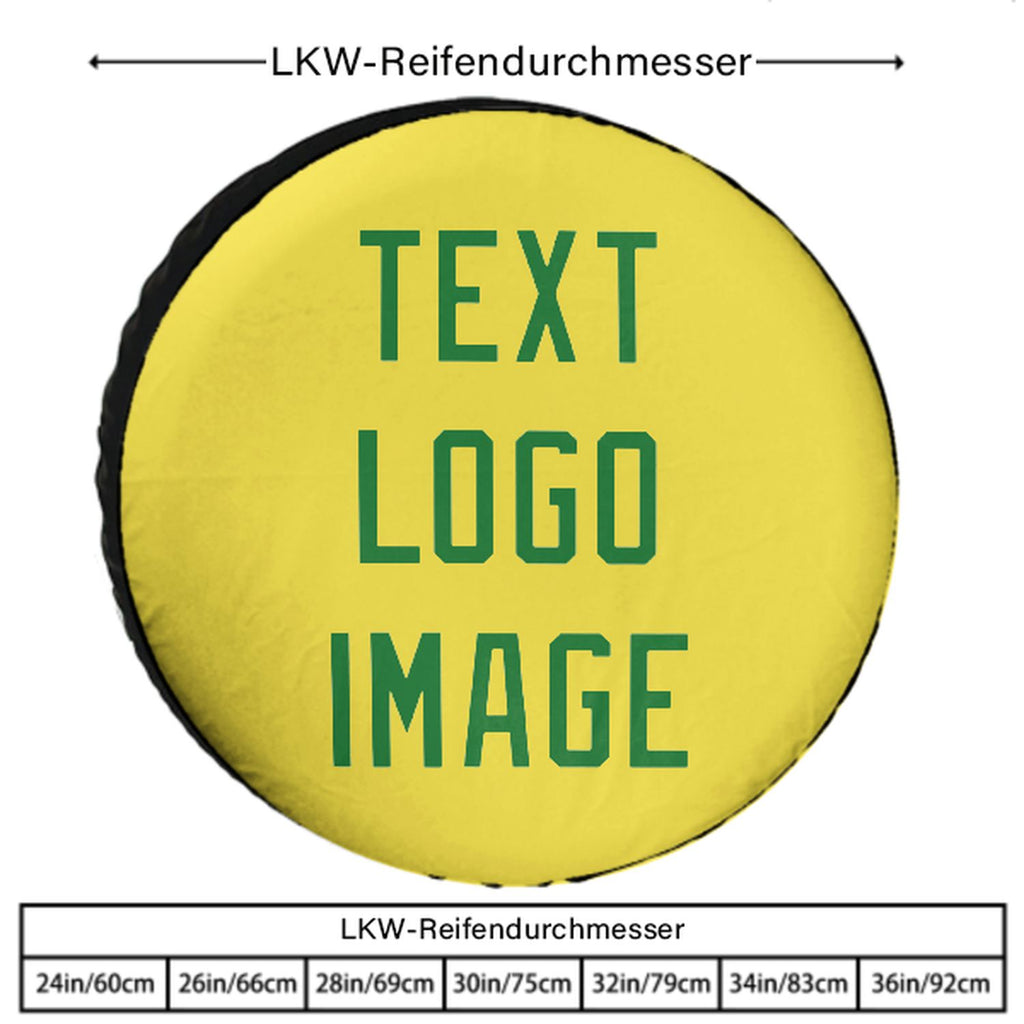 Custom Light Yellow Emerald Green Truck Tires